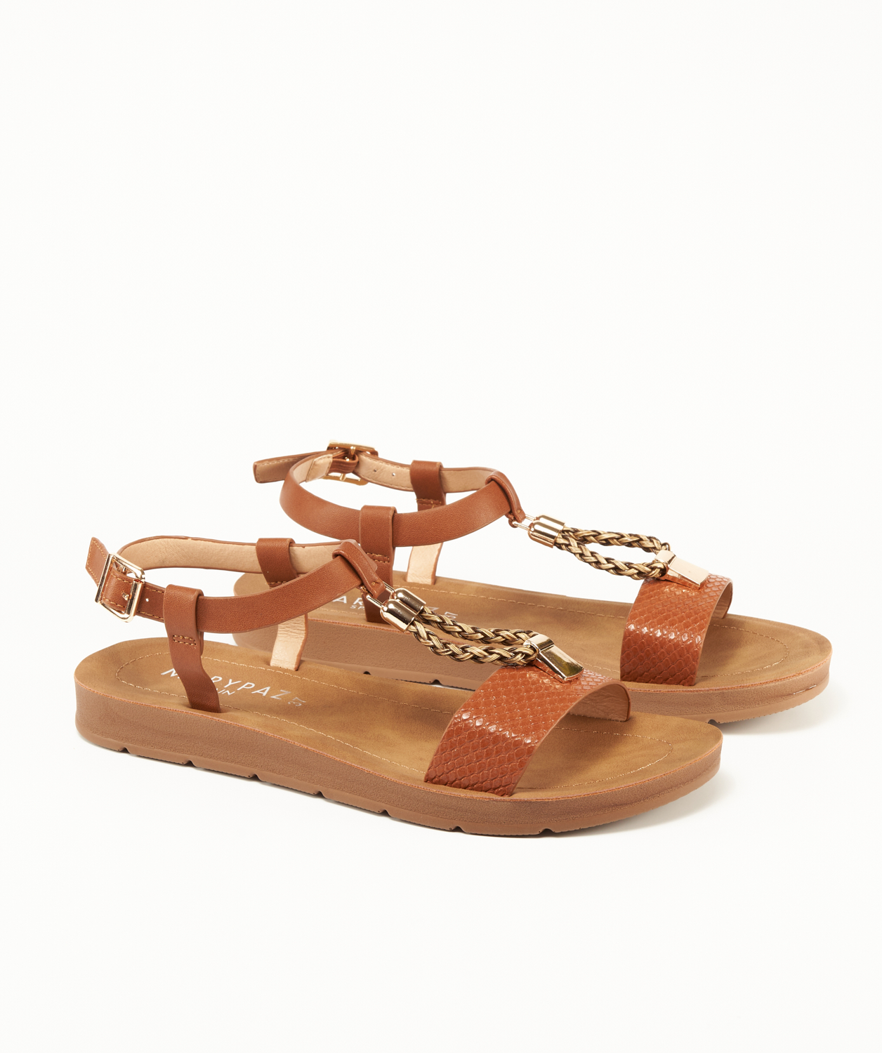 Sandalias planas adorno metálico image number null